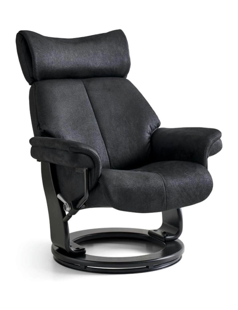 imagem de Recliner Toledo com tecido preto Footstool6