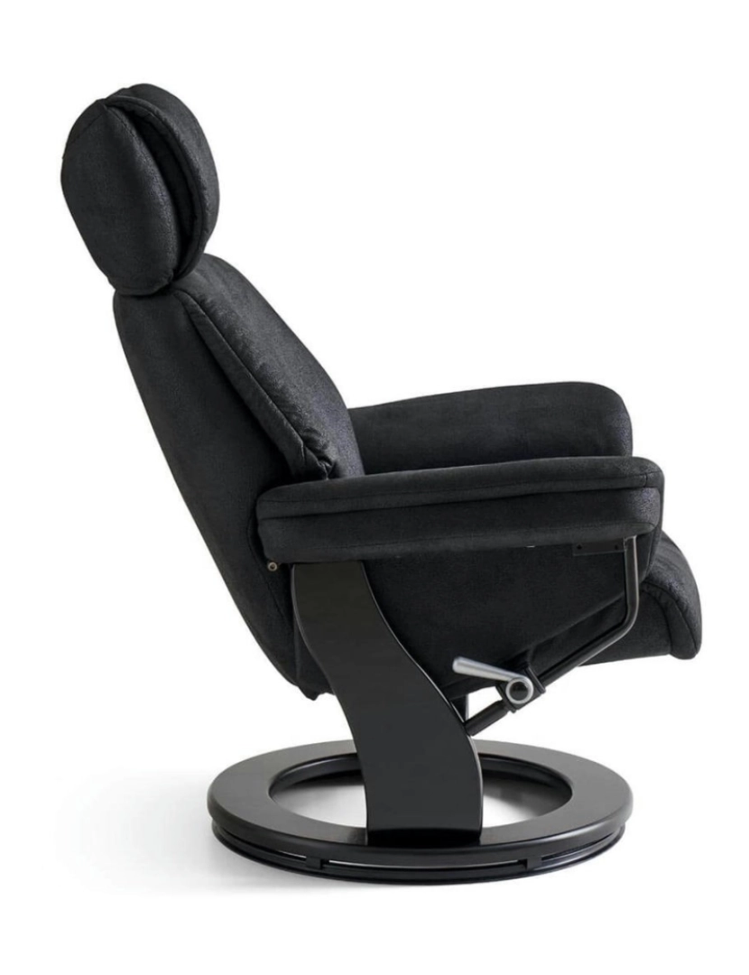 imagem de Recliner Toledo com tecido preto Footstool8