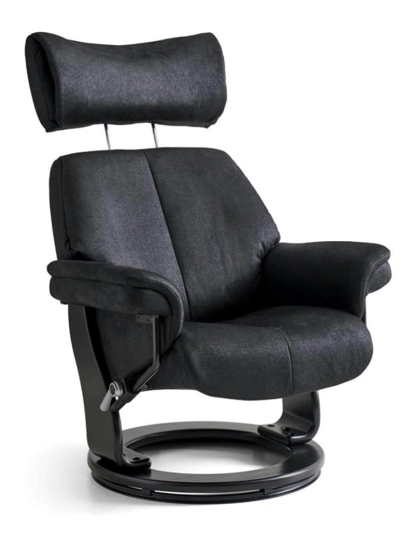 imagem de Recliner Toledo com tecido preto Footstool9