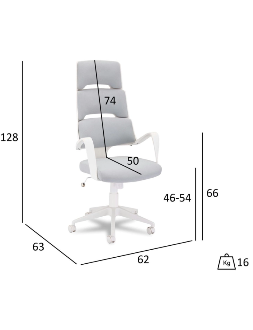 imagem de Cadeira de escritório Domo Branco/Grey9