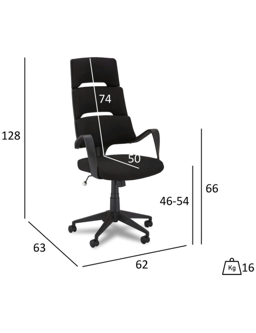 imagem de Cadeira de escritório Domo Preto9