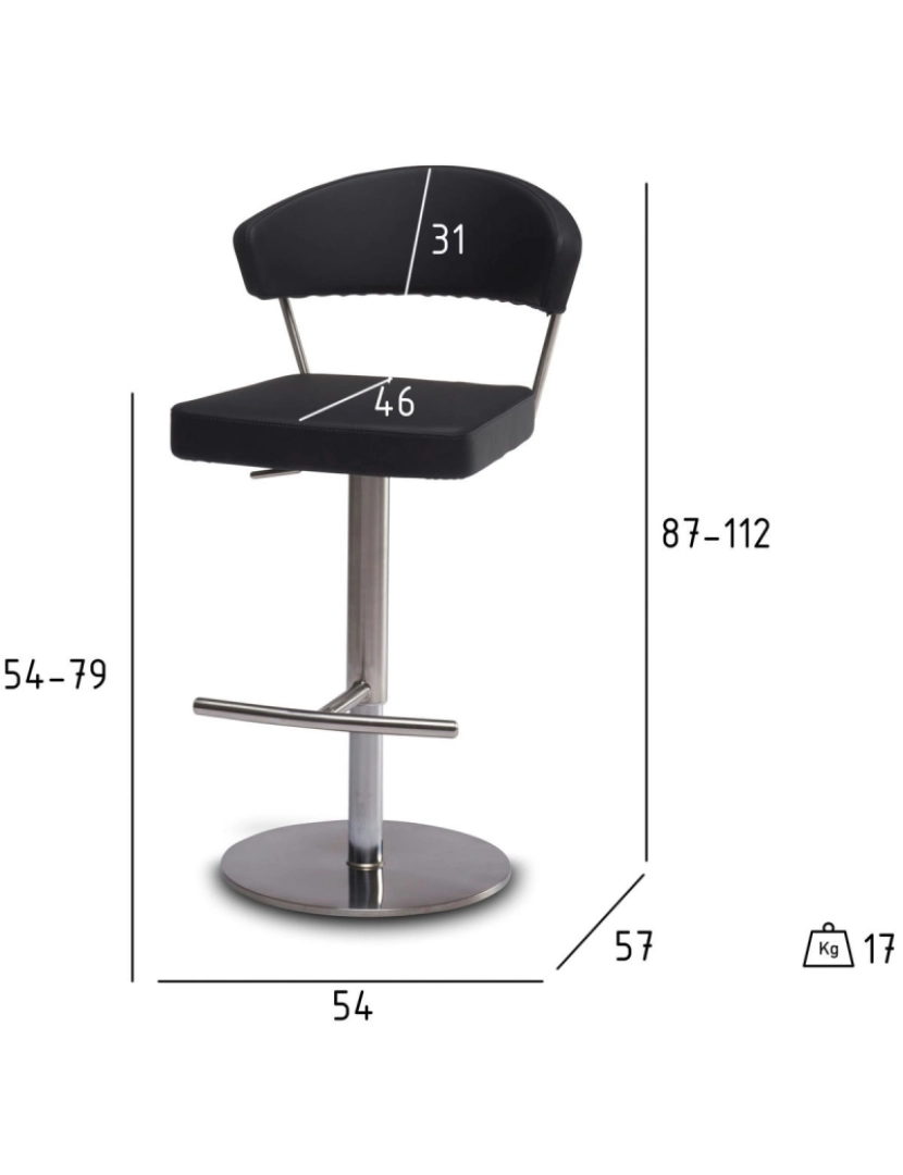 imagem de Preto Bar cadeiras Eva7