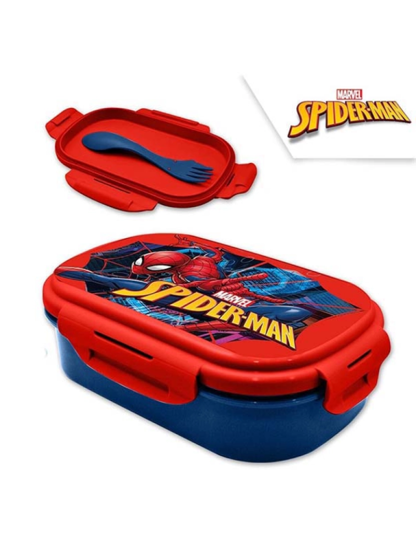 Spiderman - Sandwicheira Com Tampa Spiderman 6X1
