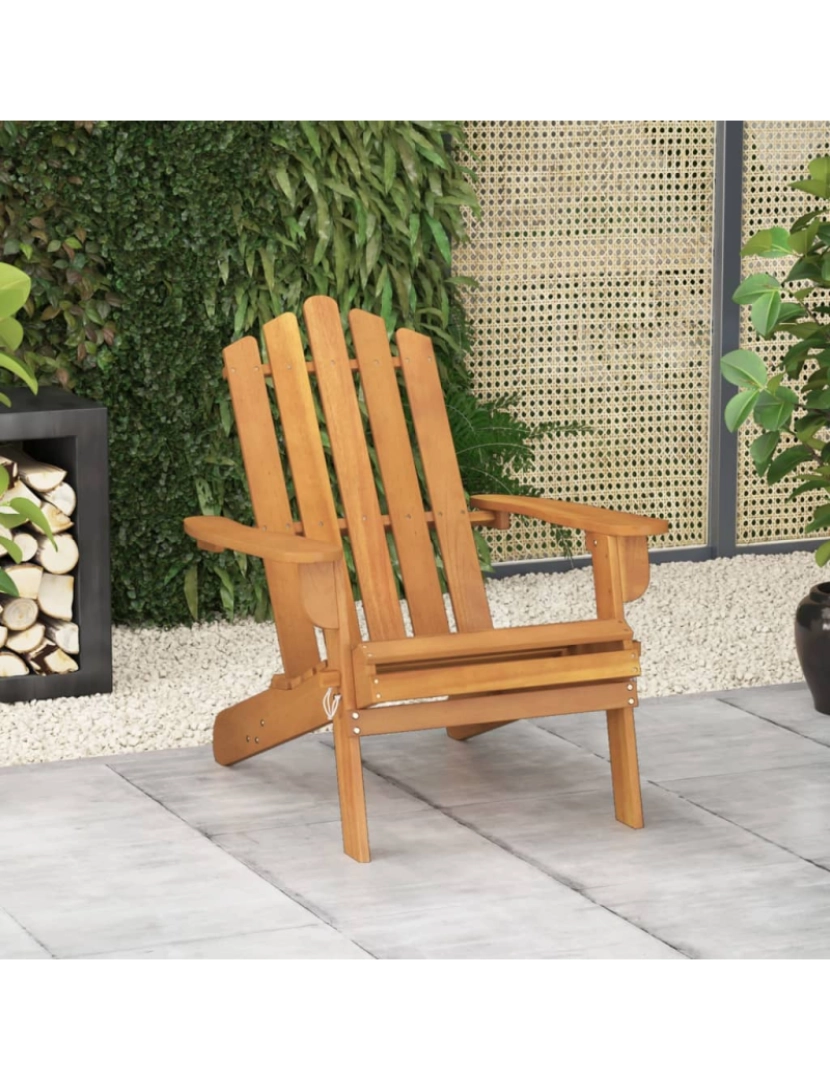 imagem de vidaXL Cadeira Adirondack para jardim em madeira de acácia maciça2