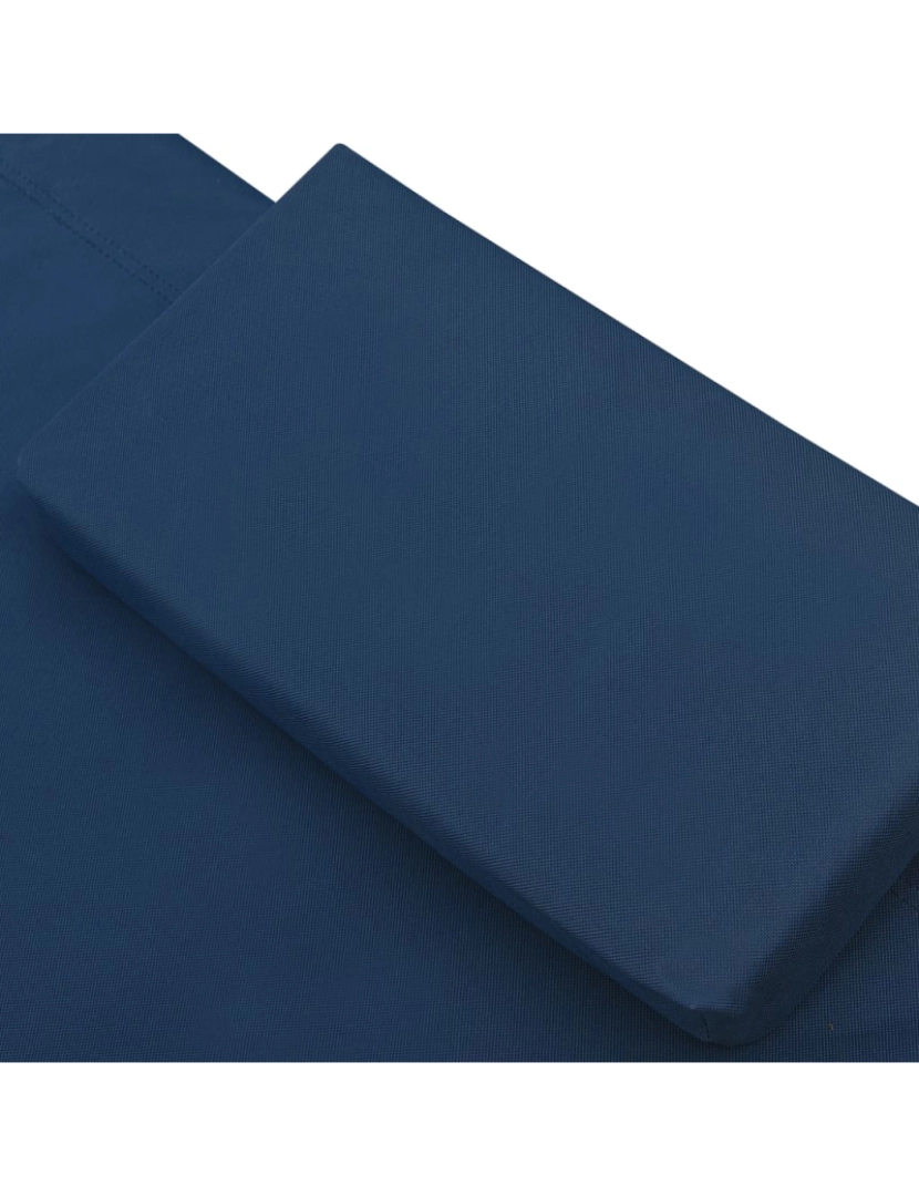 imagem de vidaXL Espreguiçadeira de exterior em tecido azul6