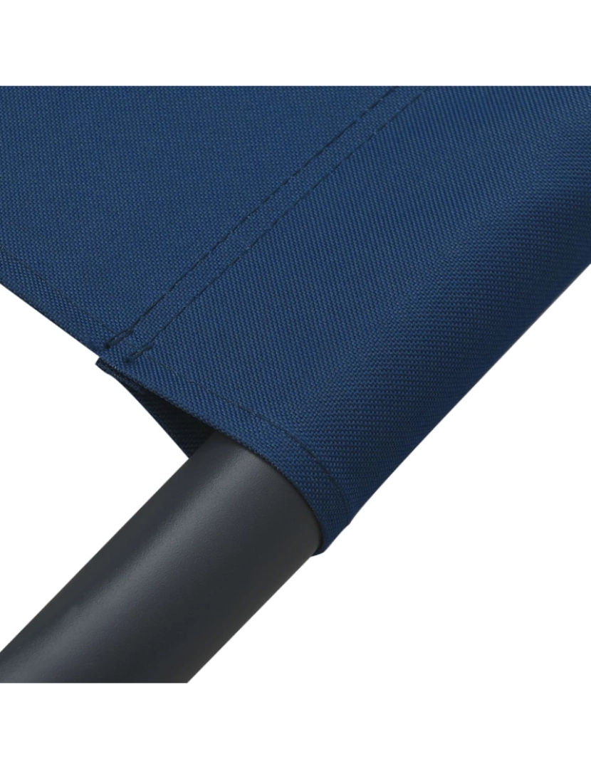 imagem de vidaXL Espreguiçadeira de exterior em tecido azul7
