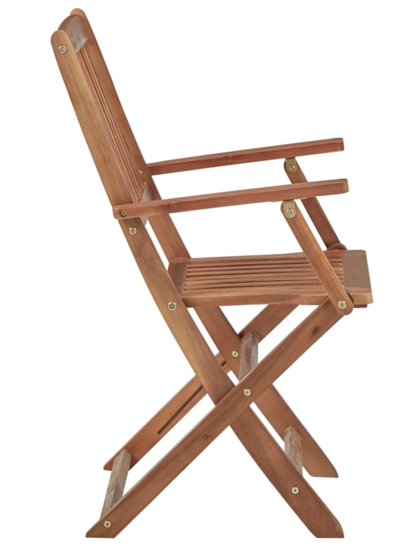 imagem de vidaXL Cadeiras de jardim dobráveis c/ almofadões 2 pcs acácia maciça7