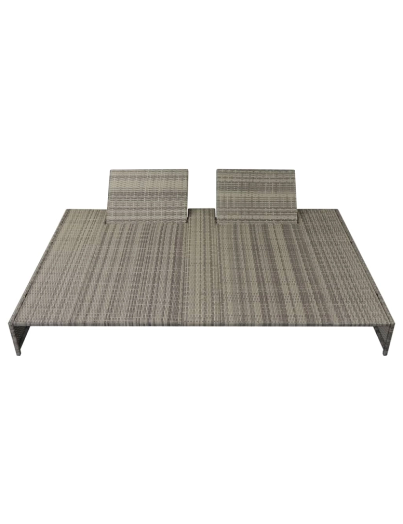 imagem de vidaXL 5 pcs conjunto lounge de jardim c/ almofadões vime PE cinzento7