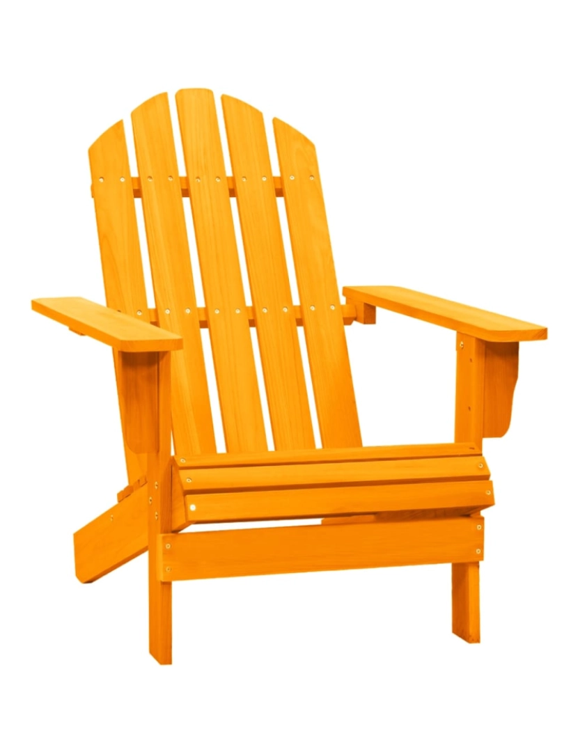 imagem de vidaXL Cadeira Adirondack para jardim abeto maciço laranja2