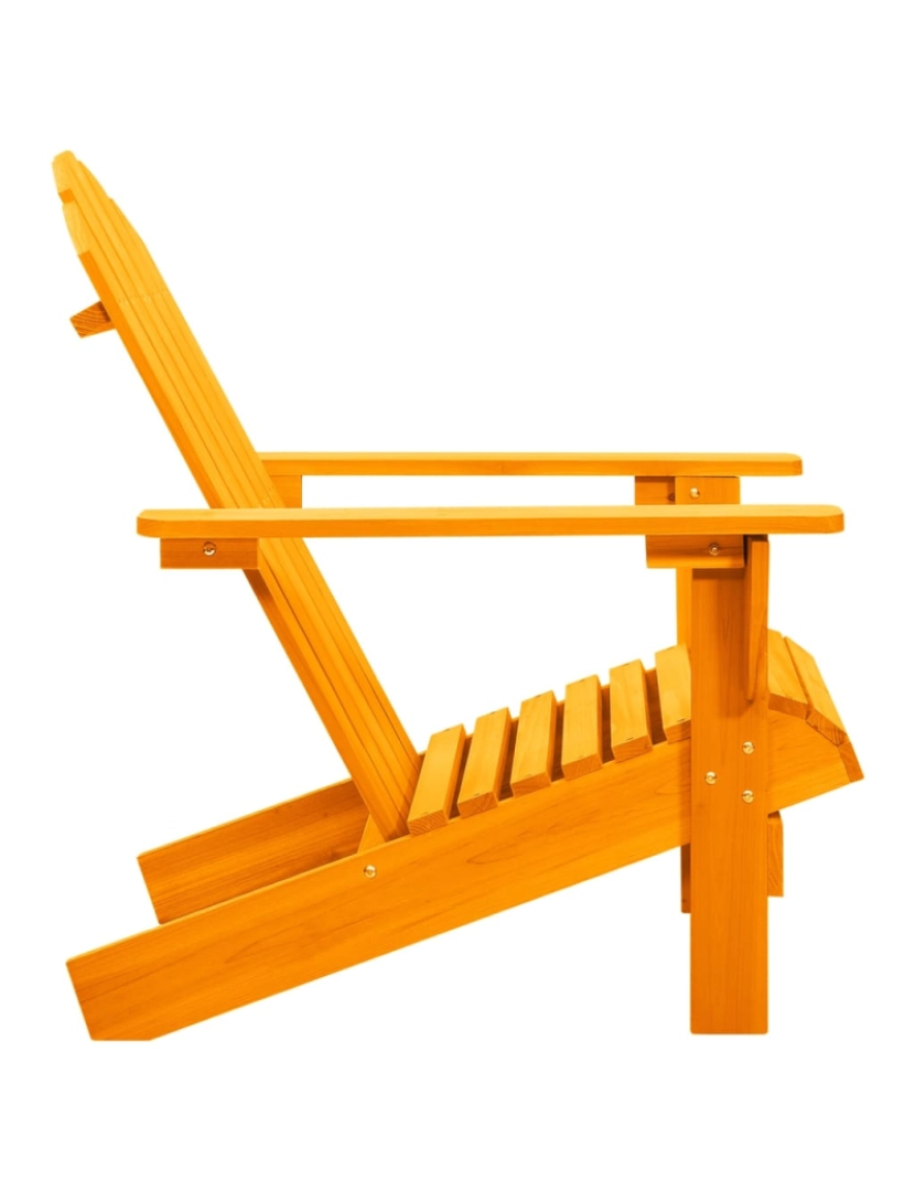 imagem de vidaXL Cadeira Adirondack para jardim abeto maciço laranja4