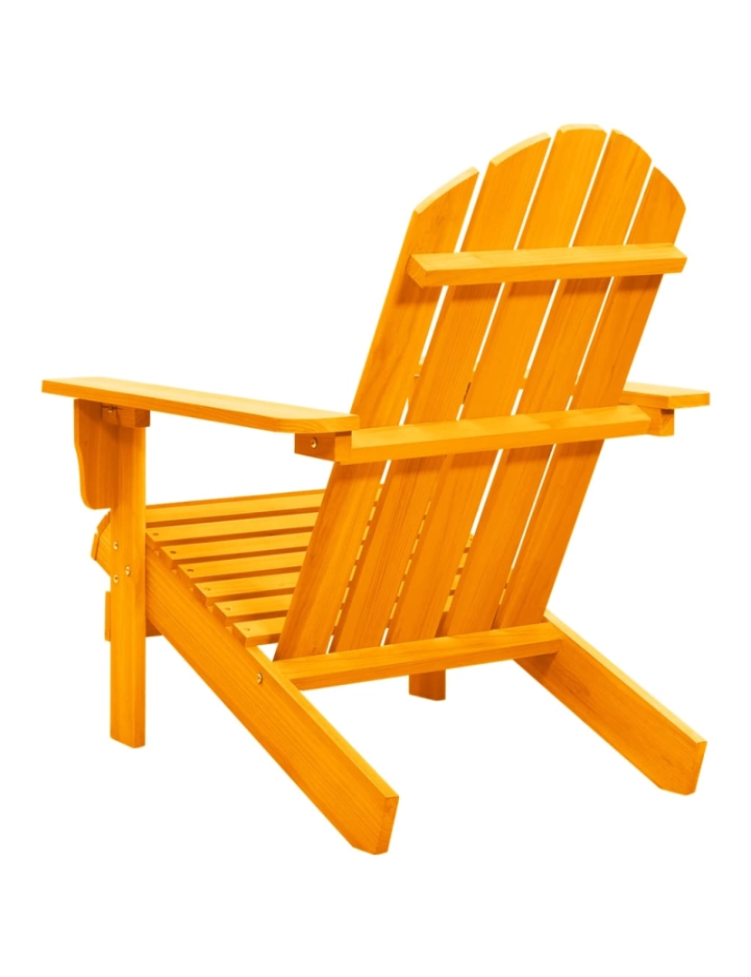 imagem de vidaXL Cadeira Adirondack para jardim abeto maciço laranja5