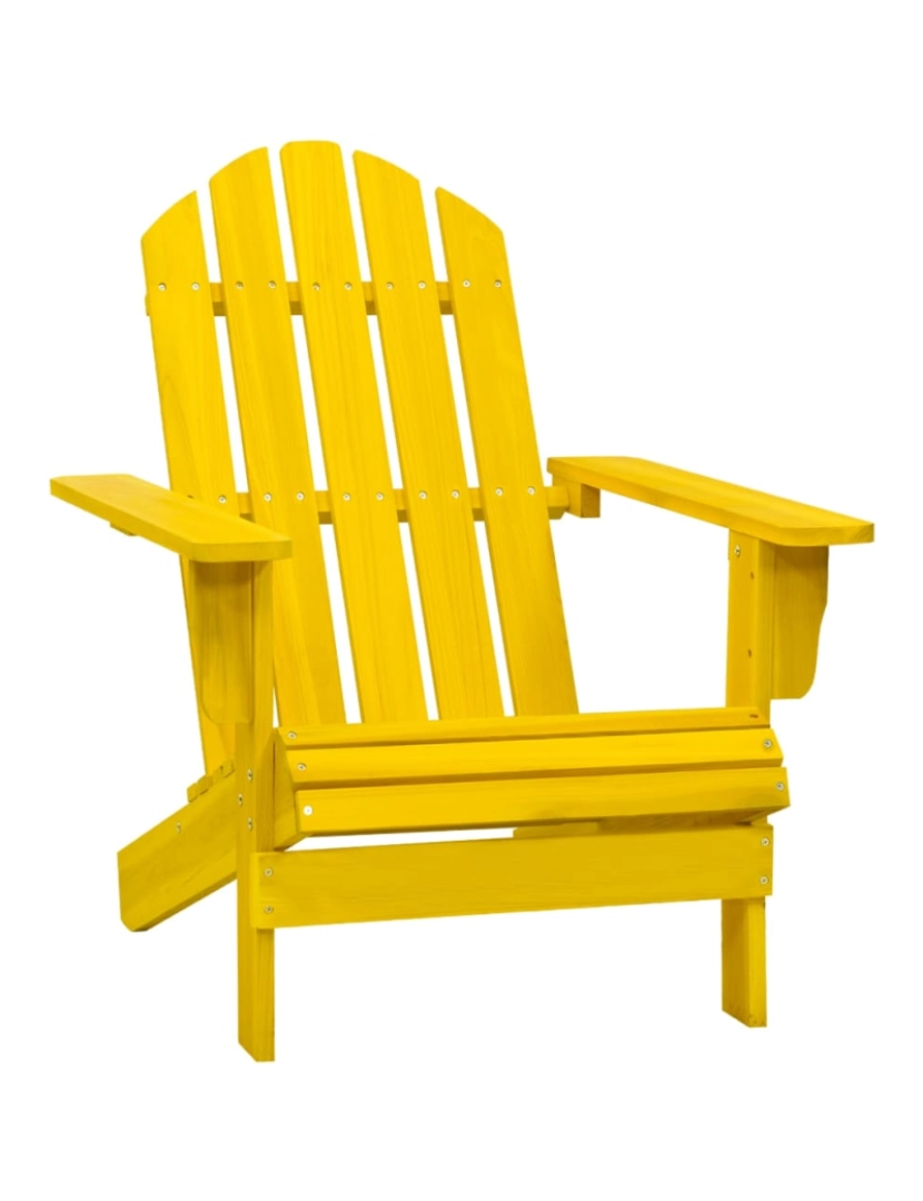 imagem de vidaXL Cadeira Adirondack para jardim abeto maciço amarelo1