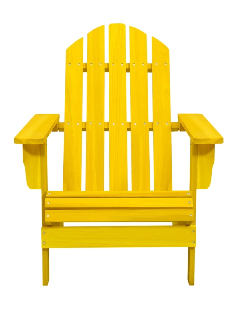 imagem de vidaXL Cadeira Adirondack para jardim abeto maciço amarelo3