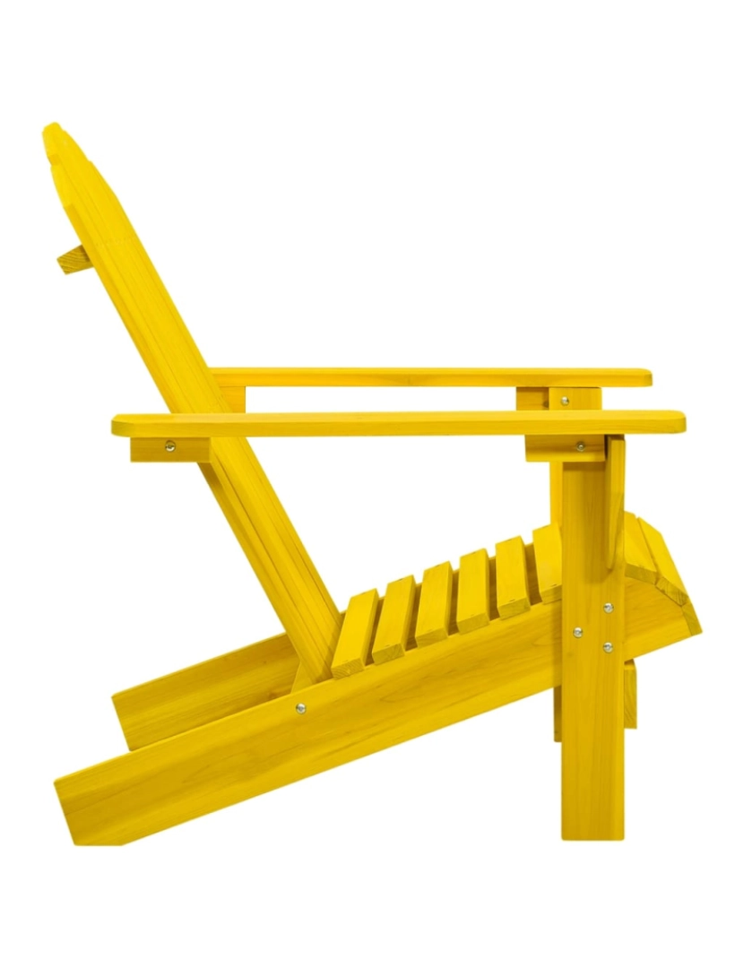 imagem de vidaXL Cadeira Adirondack para jardim abeto maciço amarelo4