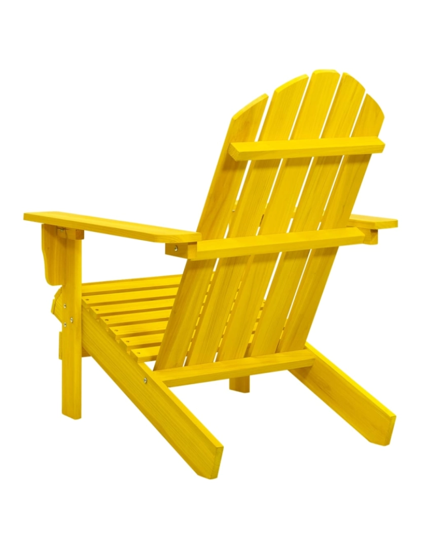 imagem de vidaXL Cadeira Adirondack para jardim abeto maciço amarelo5