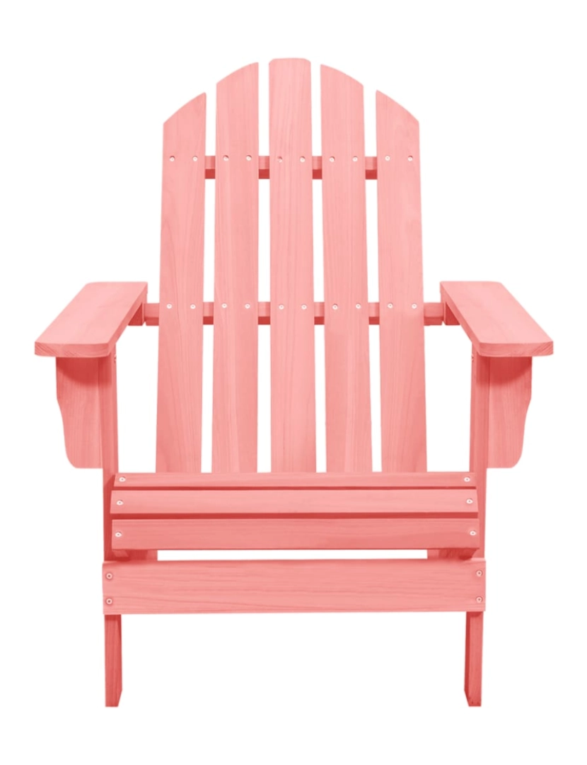 imagem de vidaXL Cadeira Adirondack para jardim abeto maciço rosa3