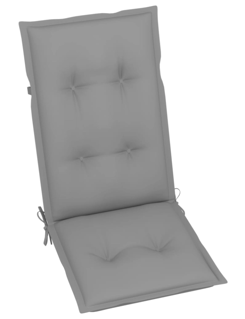 imagem de vidaXL Cadeiras jardim reclináveis c/ almofadões 2 pcs acácia maciça8