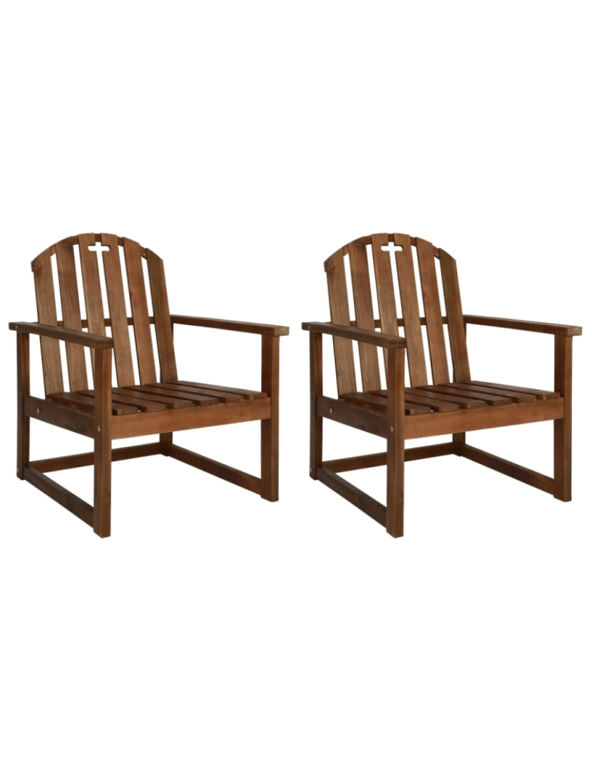 Vidaxl - vidaXL Cadeiras de jardim 2 pcs madeira de acácia maciça