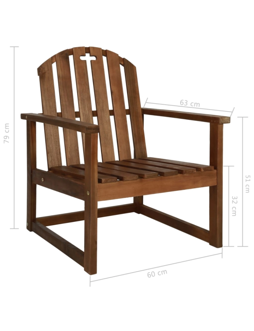 imagem de vidaXL Cadeiras de jardim 2 pcs madeira de acácia maciça9