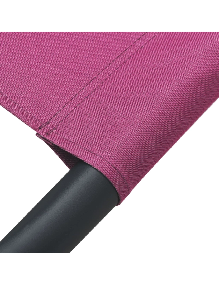 imagem de vidaXL Espreguiçadeira com toldo e almofadas rosa7