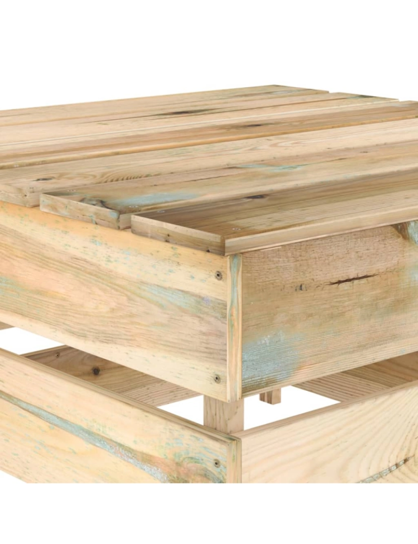 imagem de vidaXL Mesa de paletes para jardim madeira de pinho impregnada5