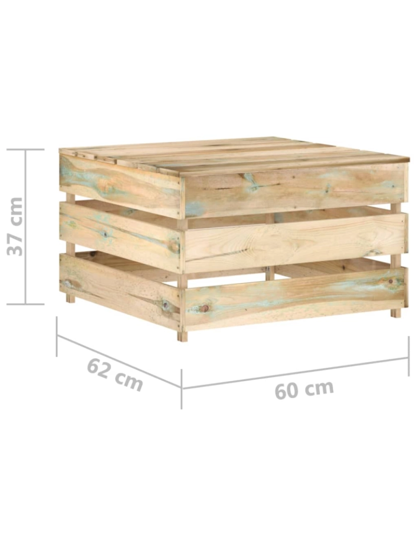 imagem de vidaXL Mesa de paletes para jardim madeira de pinho impregnada6