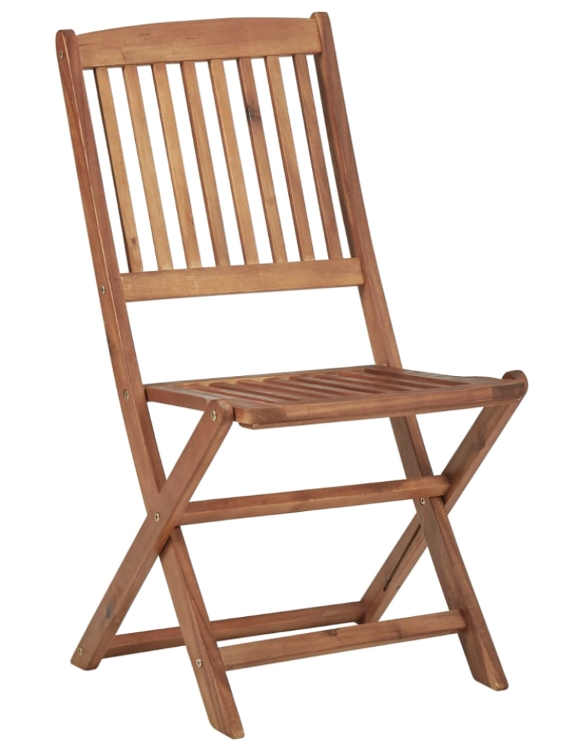 imagem de vidaXL Cadeiras de jardim dobráveis 2 pcs madeira acácia maciça3