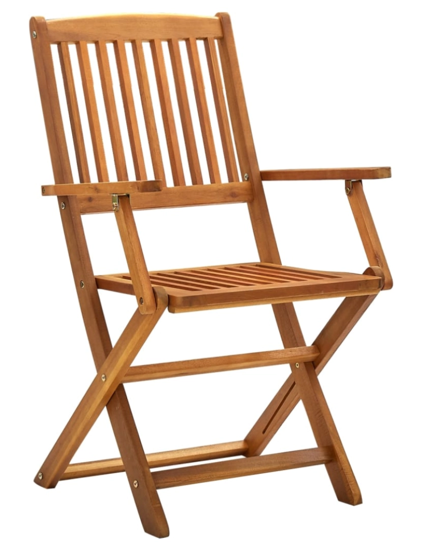 imagem de vidaXL Cadeiras de jardim dobráveis 4 pcs madeira acácia maciça3