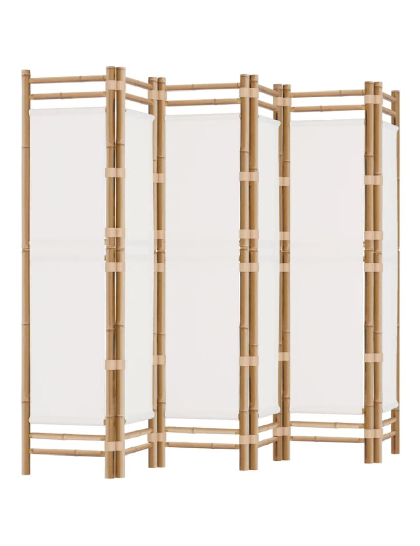 Vidaxl - vidaXL Divisória/biombo com 6 painéis dobráveis 240 cm bambu e lona