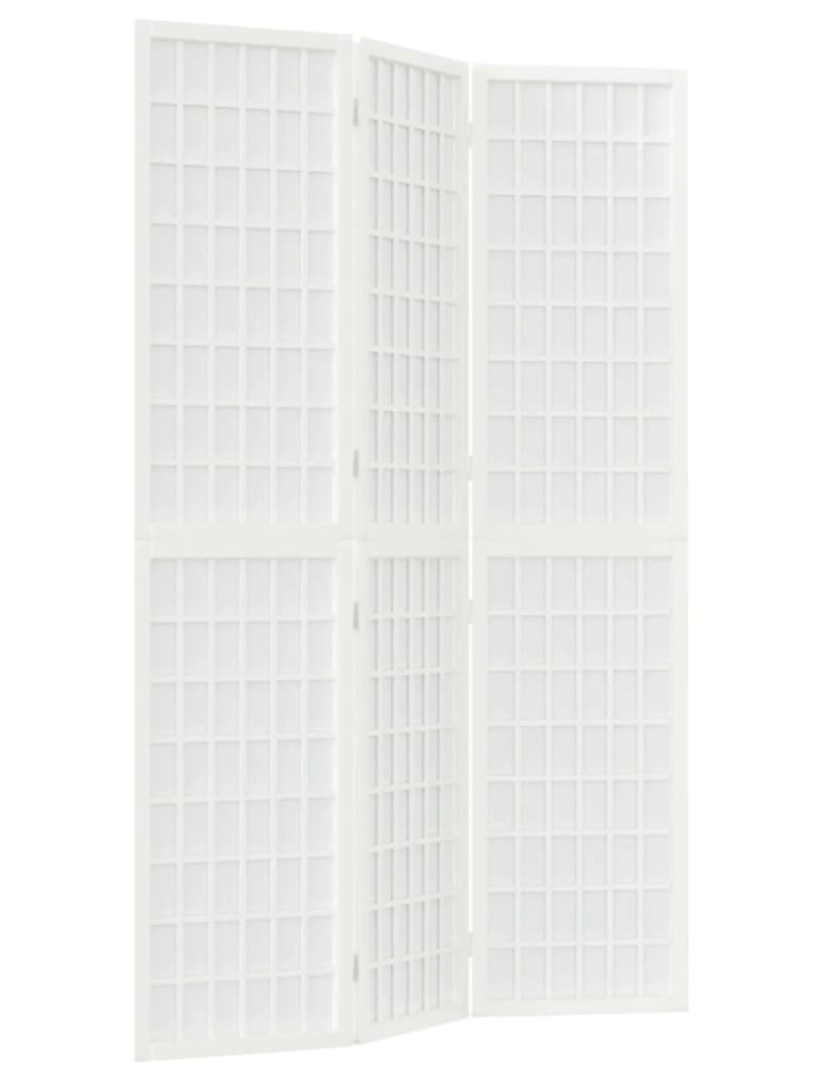 imagem de vidaXL Biombo dobrável com 3 painéis estilo japonês 120x170 cm branco3