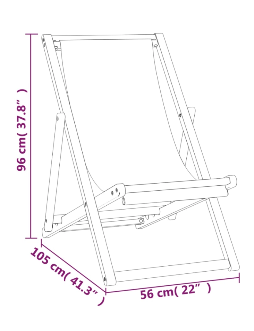 imagem de vidaXL Cadeira de praia dobrável madeira de teca maciça verde9