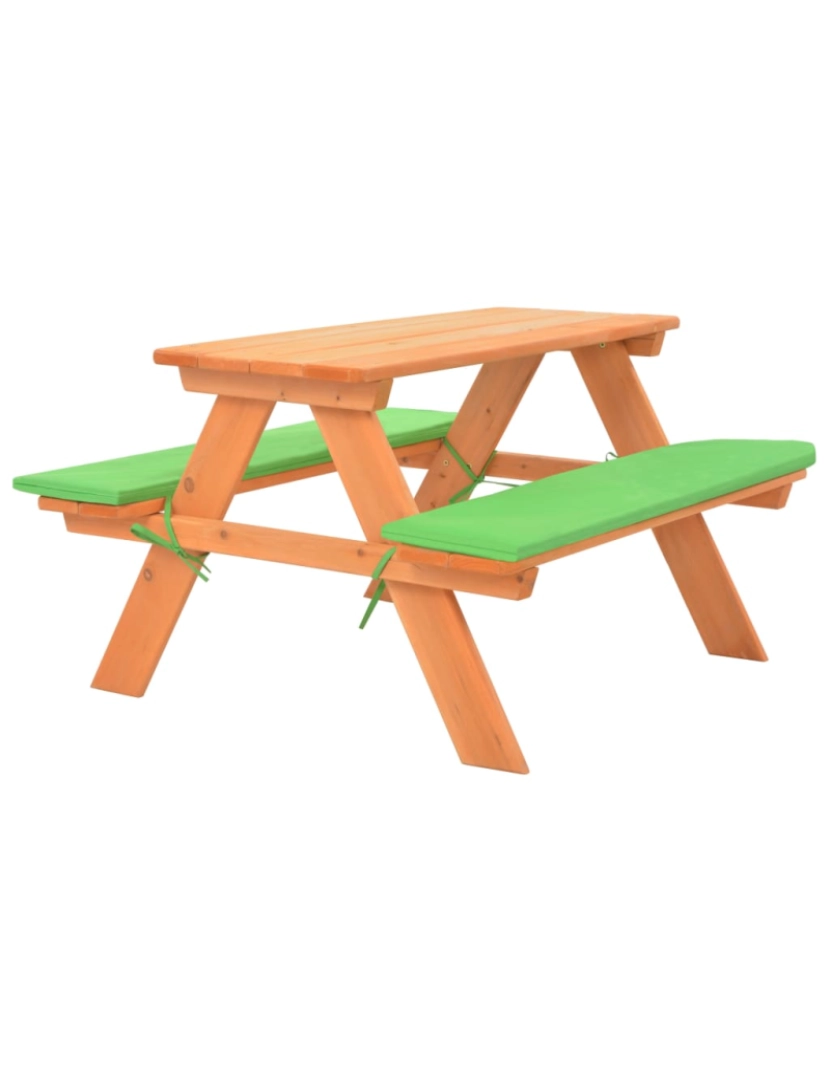 Vidaxl - vidaXL Mesa de piquenique infantil c/ bancos 89x79x50cm abeto maciço