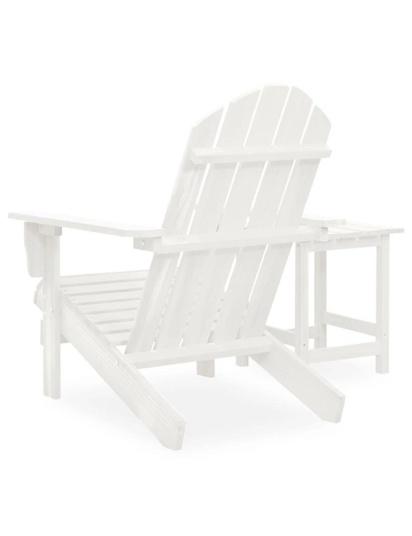 imagem de vidaXL Cadeira de jardim Adirondack com mesa madeira de abeto branco5