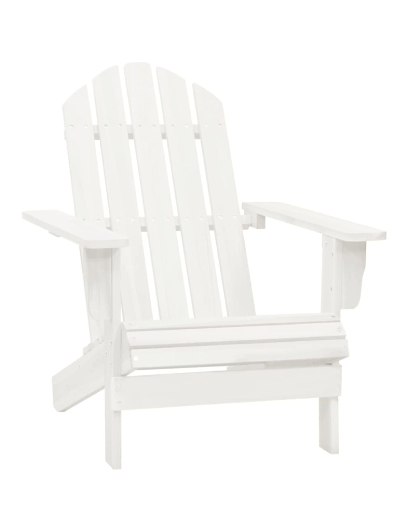 imagem de vidaXL Cadeira de jardim Adirondack com mesa madeira de abeto branco6