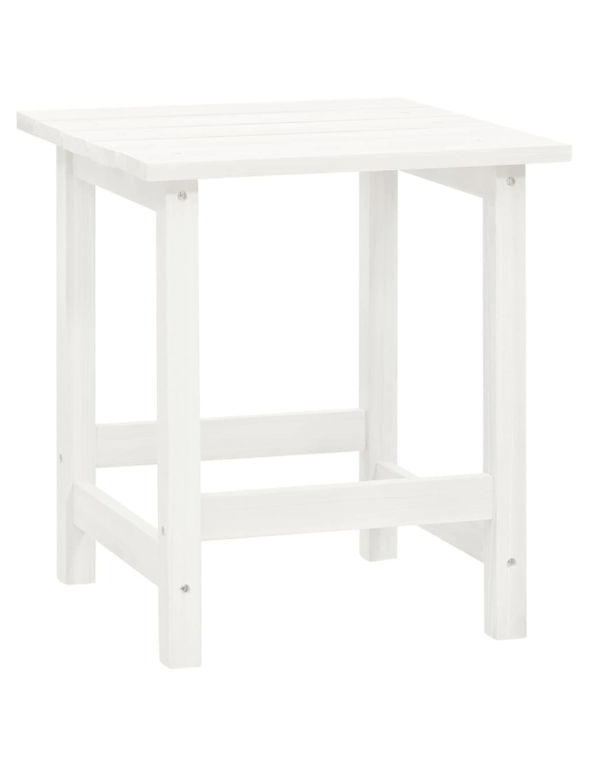 imagem de vidaXL Cadeira de jardim Adirondack com mesa madeira de abeto branco9