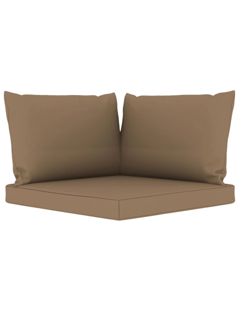 imagem de vidaXL 6 pcs conj. lounge jardim almofadões cinzento-acastanhado8