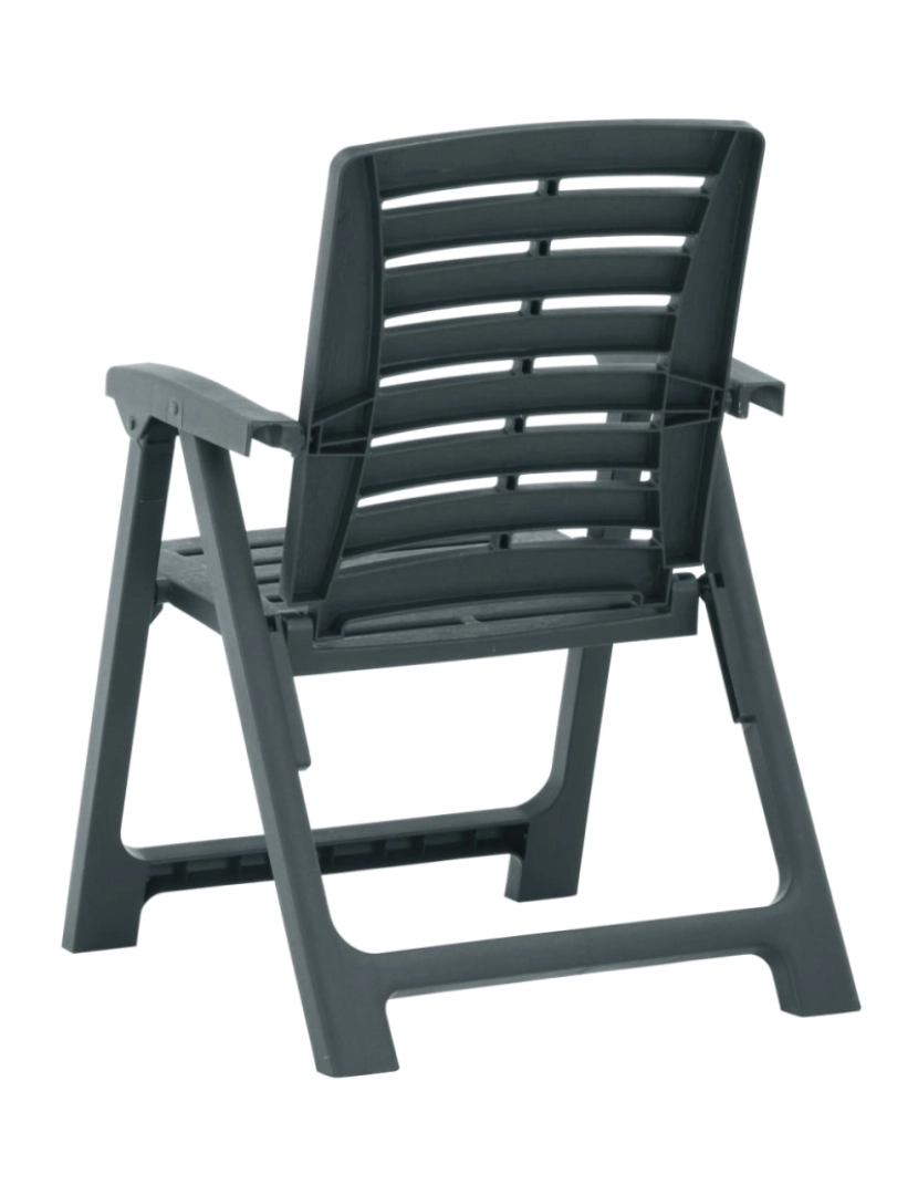 imagem de vidaXL Cadeiras de jardim 2 pcs plástico verde6