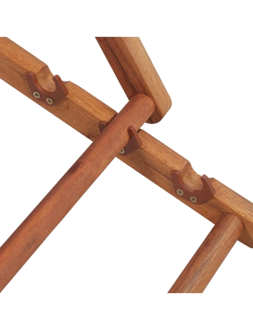 imagem de vidaXL Cadeira de praia dobrável tecido e estrutura de madeira azul9