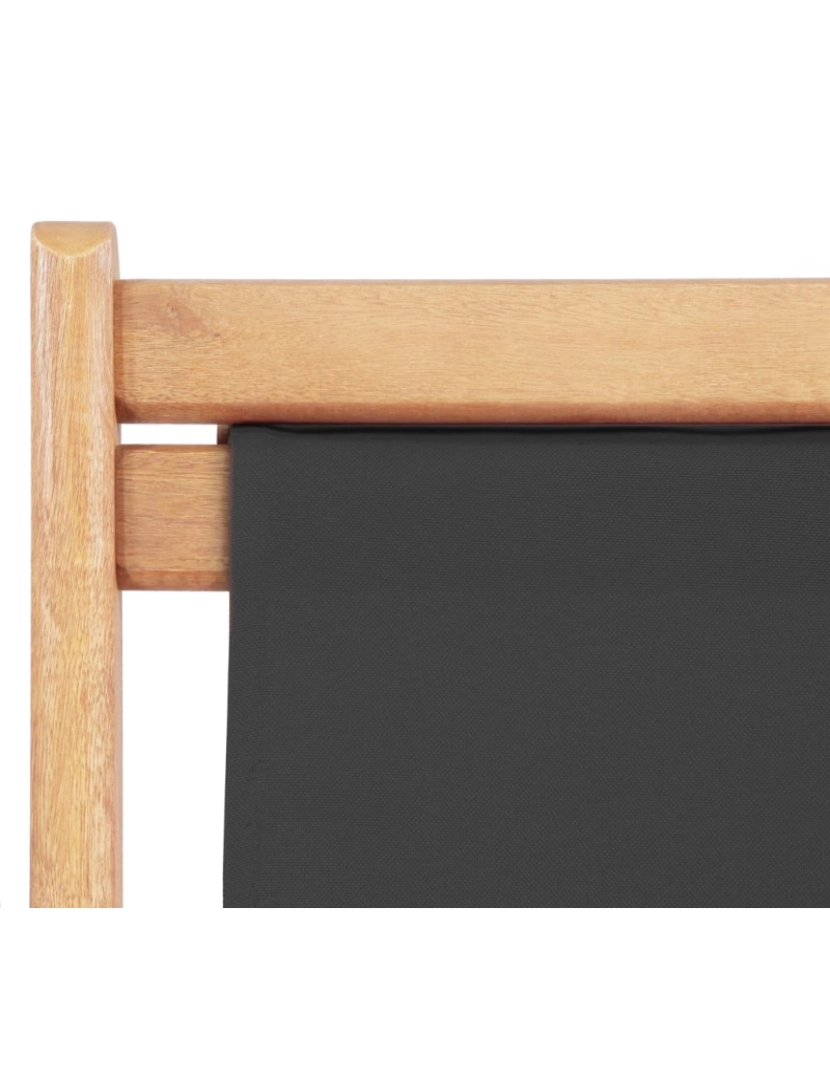 imagem de vidaXL Cadeira de praia dobrável tecido estrutura de madeira cinzento8