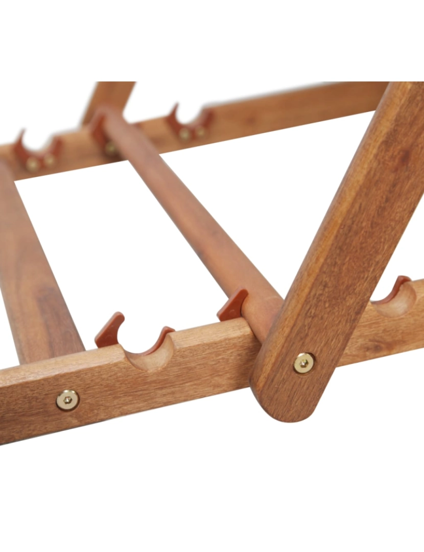 imagem de vidaXL Cadeira de praia dobrável tecido estrutura de madeira vermelho11