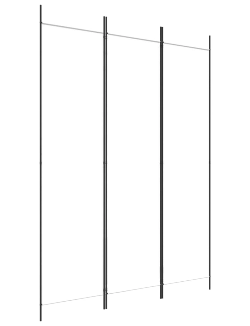Vidaxl - vidaXL Divisória/biombo com 3 painéis 150x200 cm tecido branco