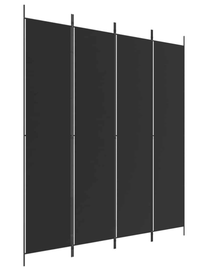 Vidaxl - vidaXL Biombo/divisória com 4 painéis 200x220 cm tecido preto