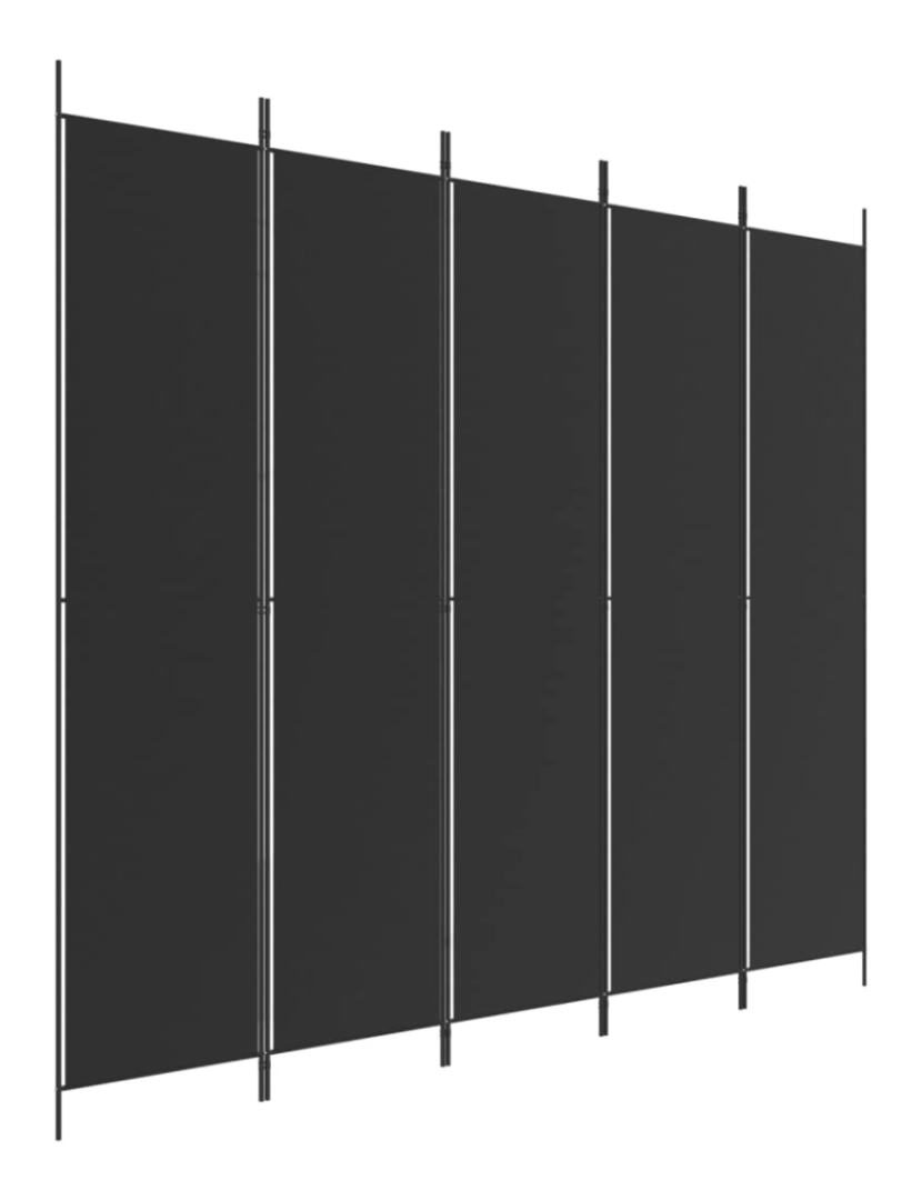 Vidaxl - vidaXL Divisória com 5 painéis 250x220 cm tecido preto