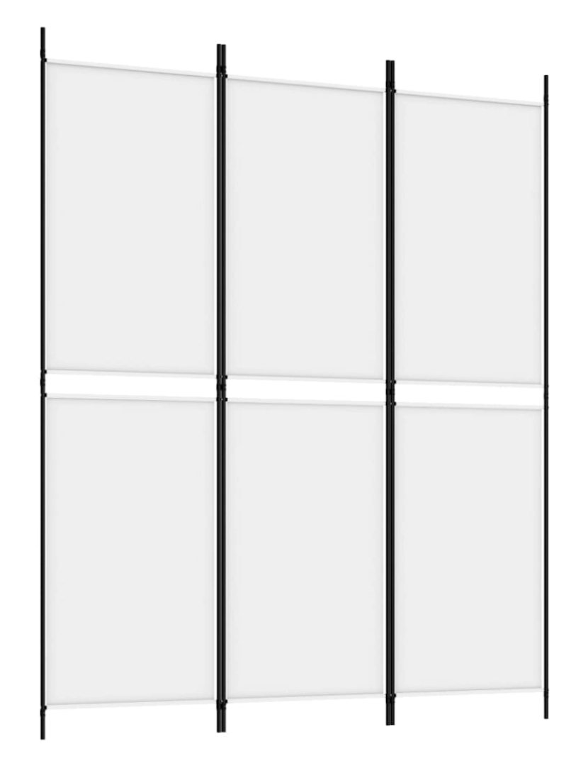 Vidaxl - vidaXL Biombo/divisória com 3 painéis 150x180 cm tecido branco