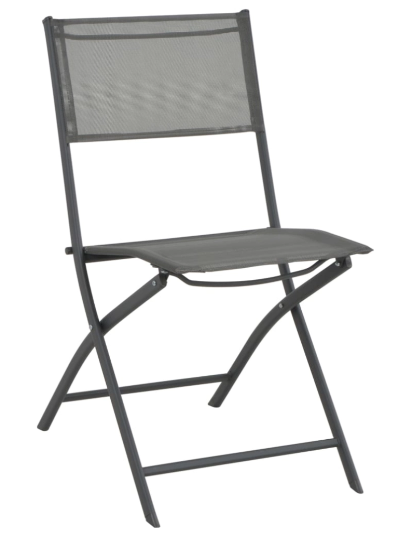imagem de vidaXL Cadeiras de exterior dobráveis 2 pcs aço e textilene3