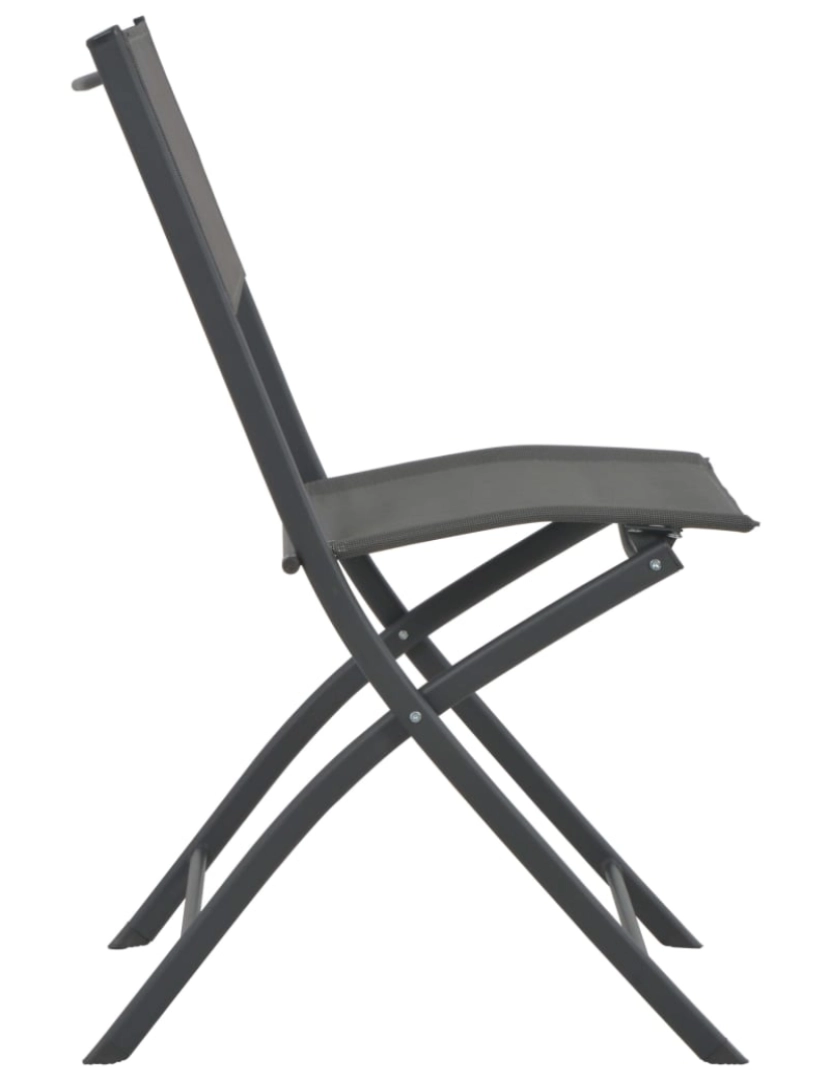 imagem de vidaXL Cadeiras de exterior dobráveis 2 pcs aço e textilene5