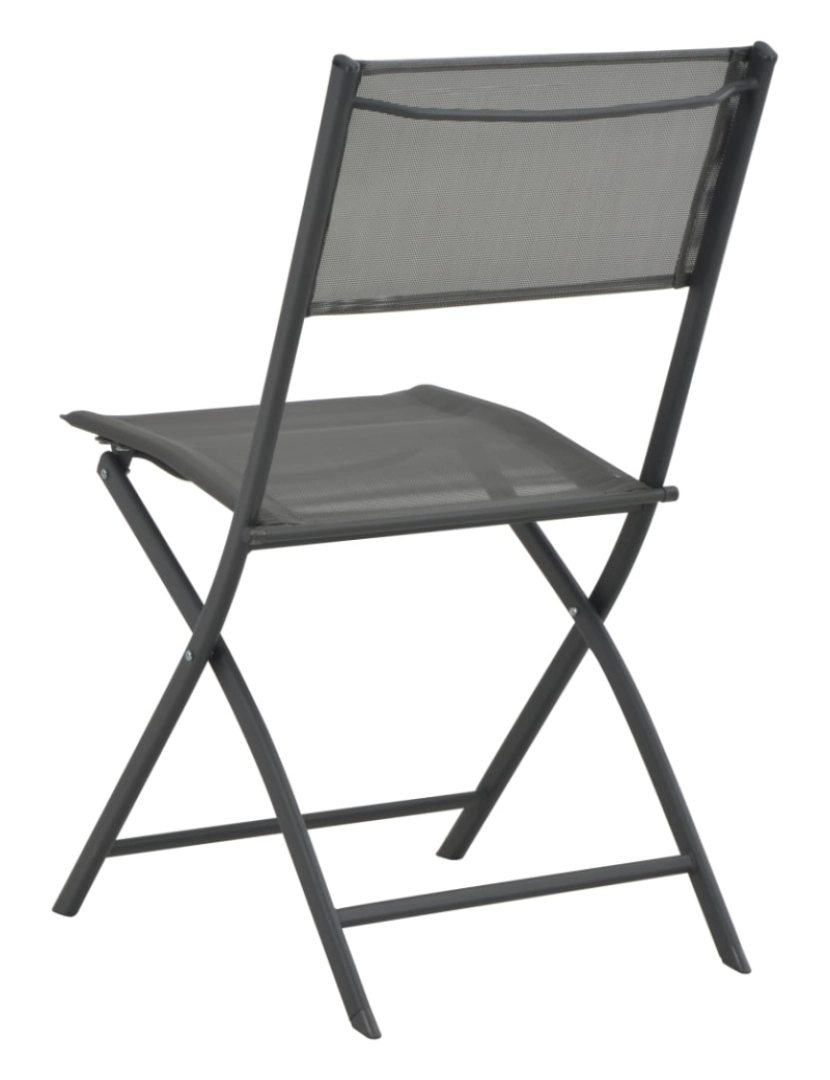 imagem de vidaXL Cadeiras de exterior dobráveis 2 pcs aço e textilene6