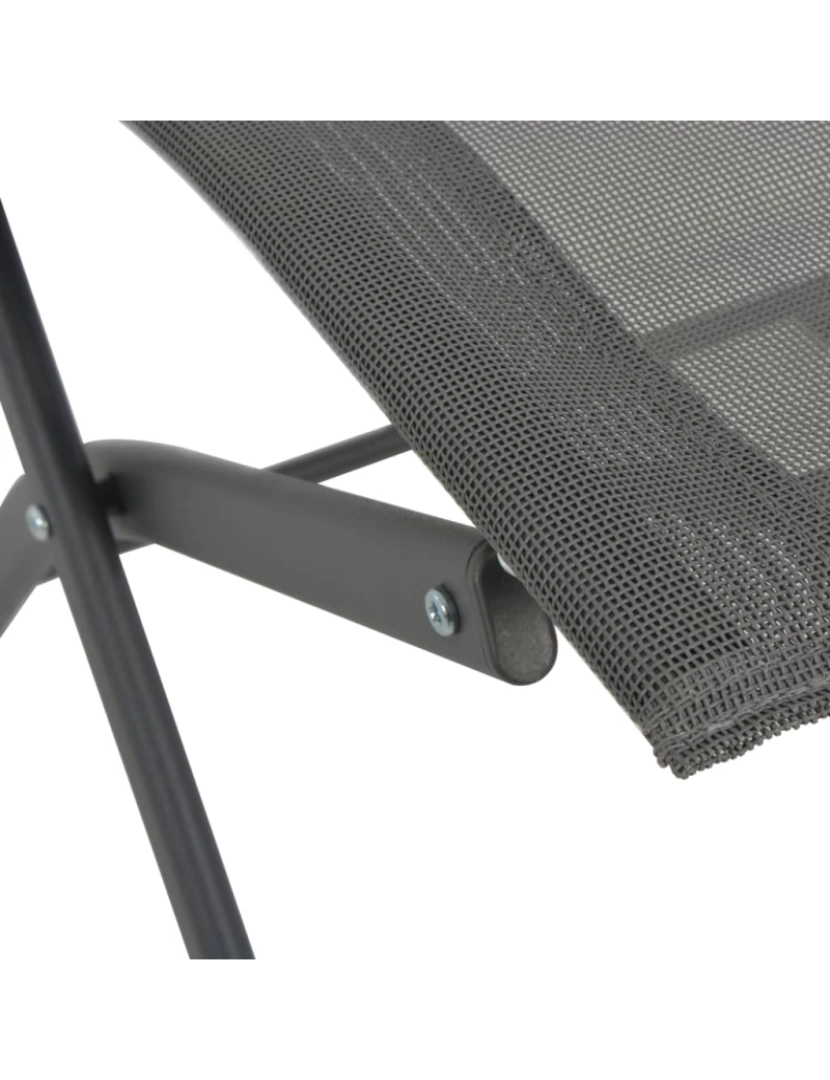 imagem de vidaXL Cadeiras de exterior dobráveis 2 pcs aço e textilene8