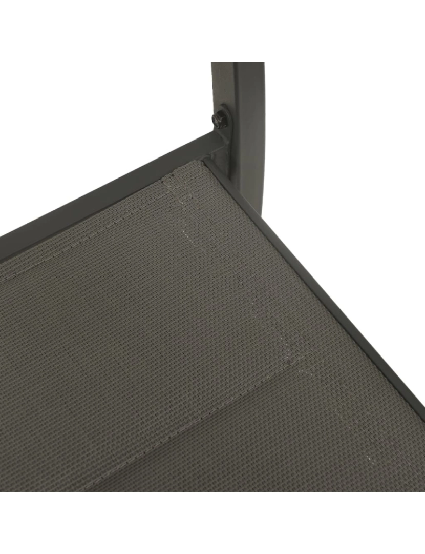 imagem de vidaXL Cadeiras de jardim 2 pcs textilene e aço cinzento/antracite8