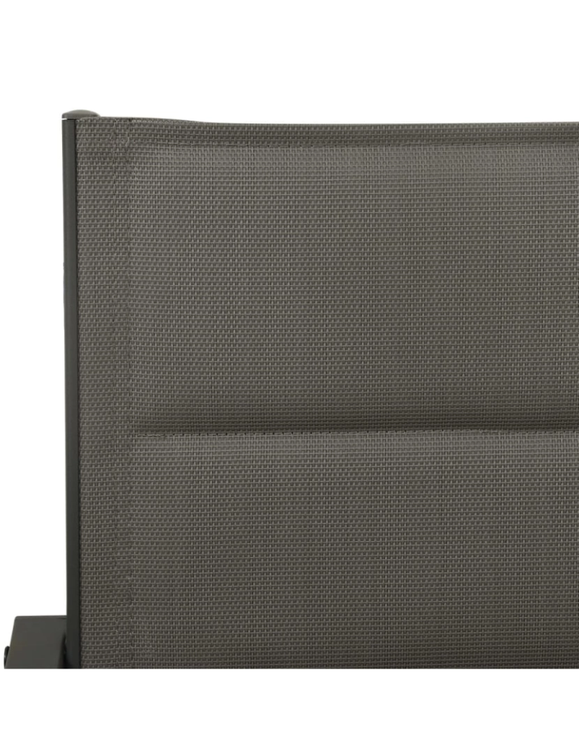 imagem de vidaXL Cadeiras de jardim 4 pcs textilene e aço cinzento/antracite7